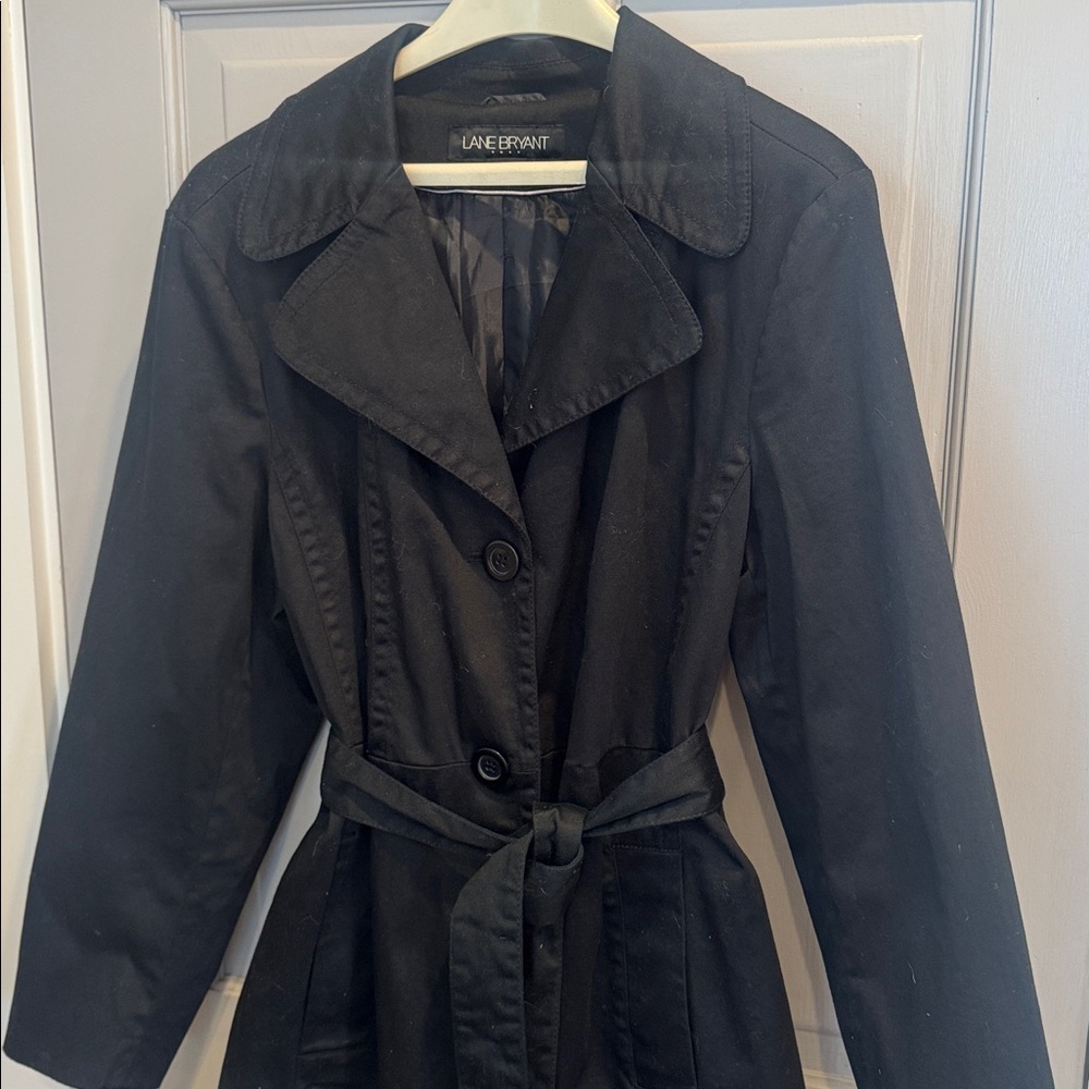 Lane Bryant Classic Black Trench Coat
